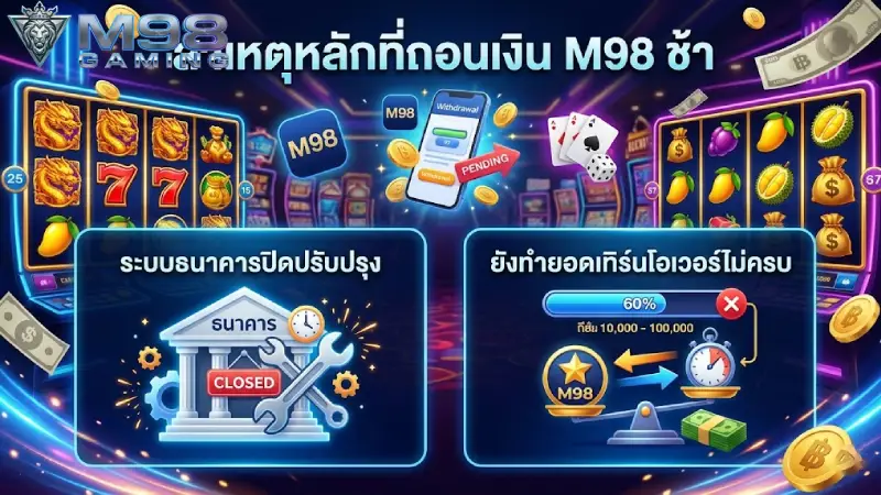 สาเหตุยอดฮิตที่ทำให้ขั้นตอนการถอนเงิน M98 เกิดความล่าช้า